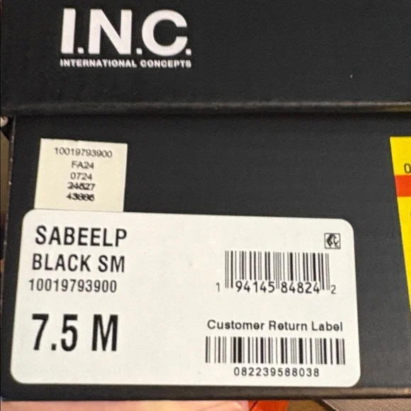 INC International Concepts Black Heeled Boots - Picture 2 of 2